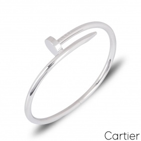 Cartier White Gold Plain Juste Un Clou Bracelet Size 20 B6048320 Cartier White Gold Plain Juste Un Clou Bracelet Size 20 B6048320